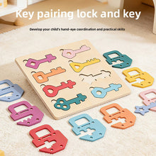 Wooden Key-Lock Matching Puzzle