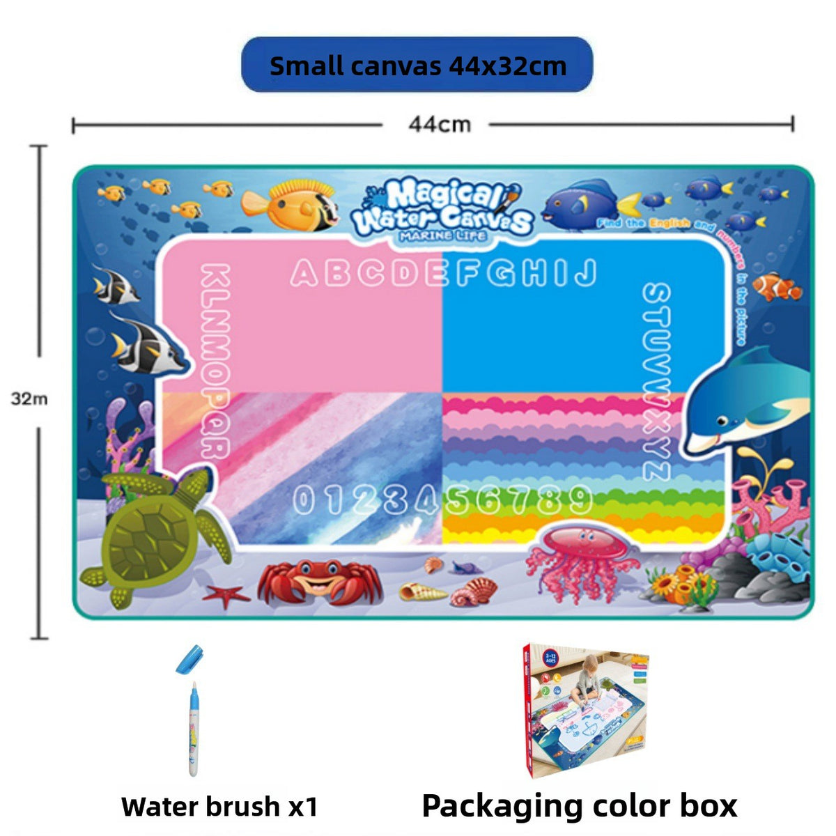 Reusable Magic Water Drawing Mat – Size and Theme Options