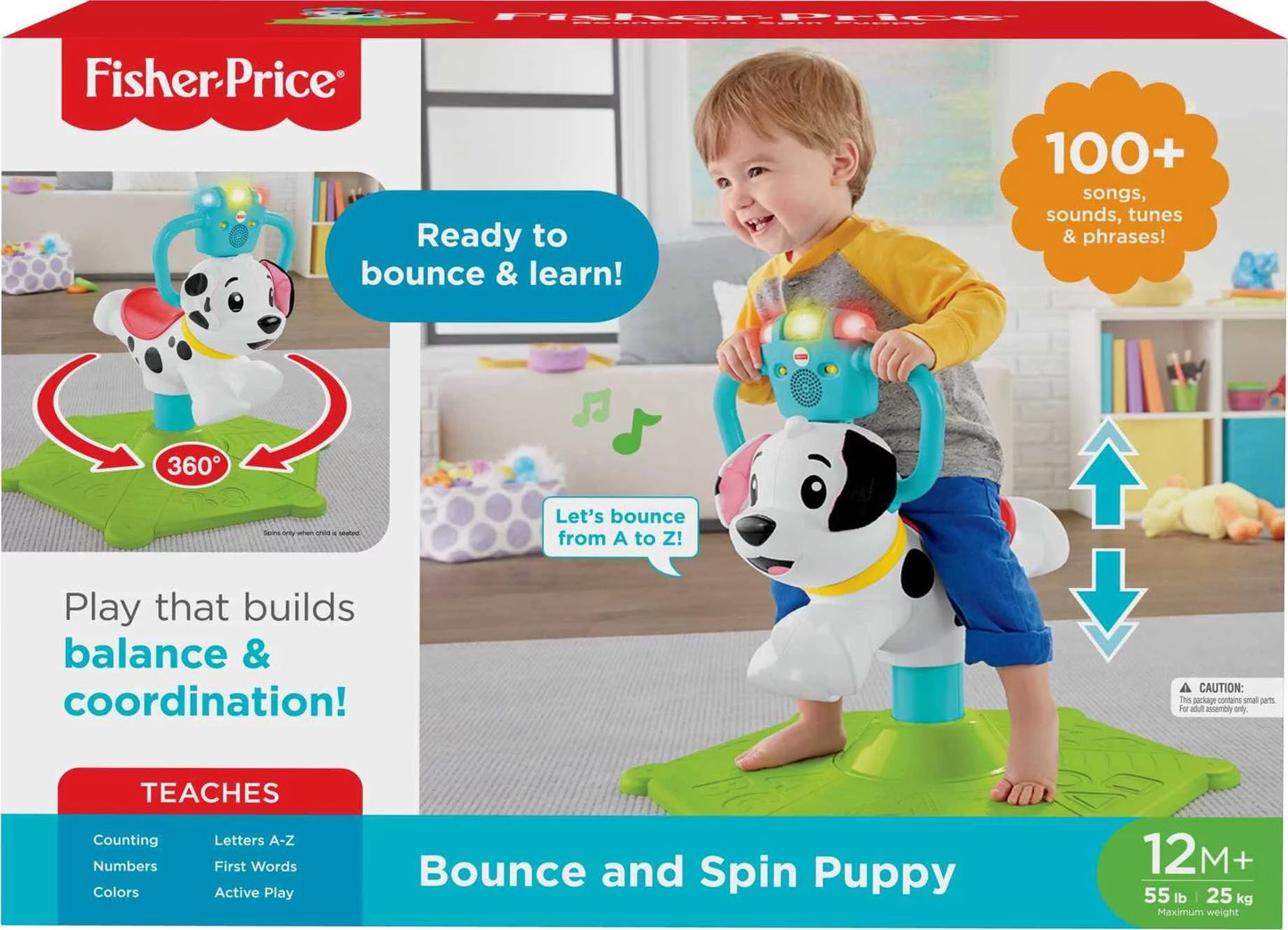 Bounce and Spin Puppy Musical Ride-On Learning Toy for Babies and Toddlers