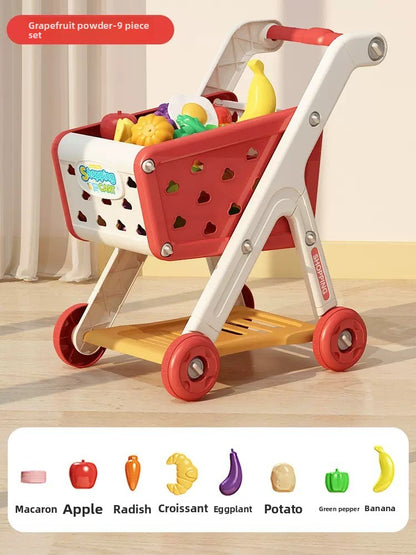 Kids Shopping Cart Pretend Play Set