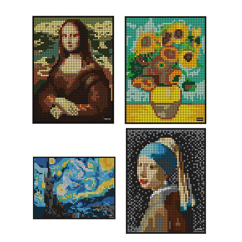 Famous Painting Building Block Sets – Mona Lisa or Pearl Earring
