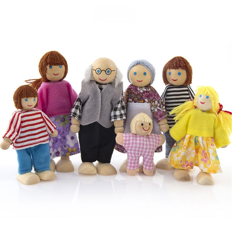 Wooden Articulated Family Dolls