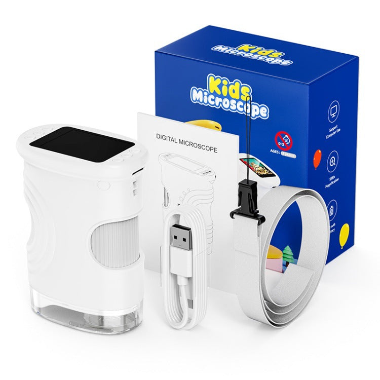 Handheld Microscope for Kids Science Learning White