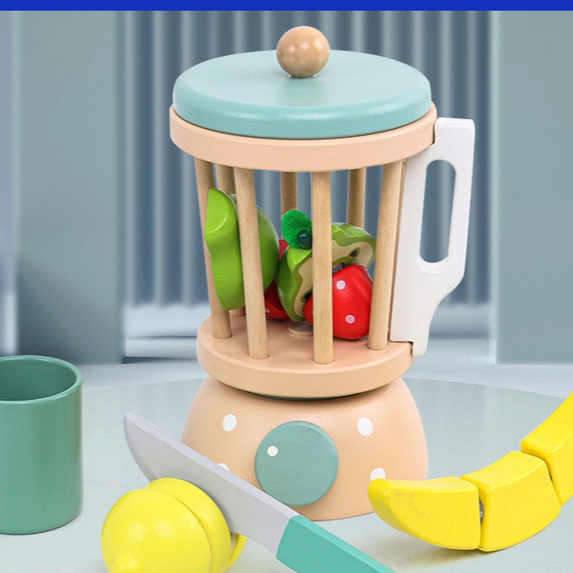 Wooden Pretend Kitchen Appliances – Blender & Juicer Options