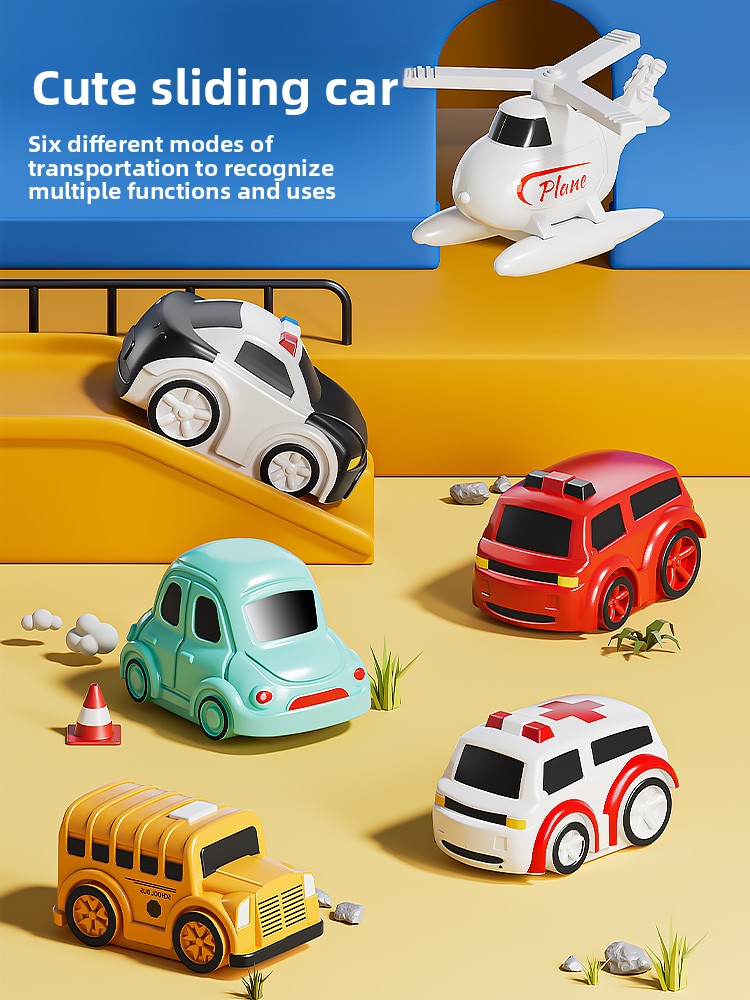 Toy Track Set with Cars and Airplane
