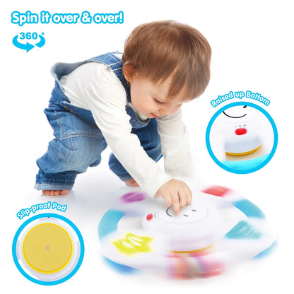 Baby Musical Toy, My Spin & Learn Steering Wheel, Early Developmental Toy for 1 2 3 Year Infants Toddlers Sensory Shape Sorter, Ideal Christmas Gift Birthday Present