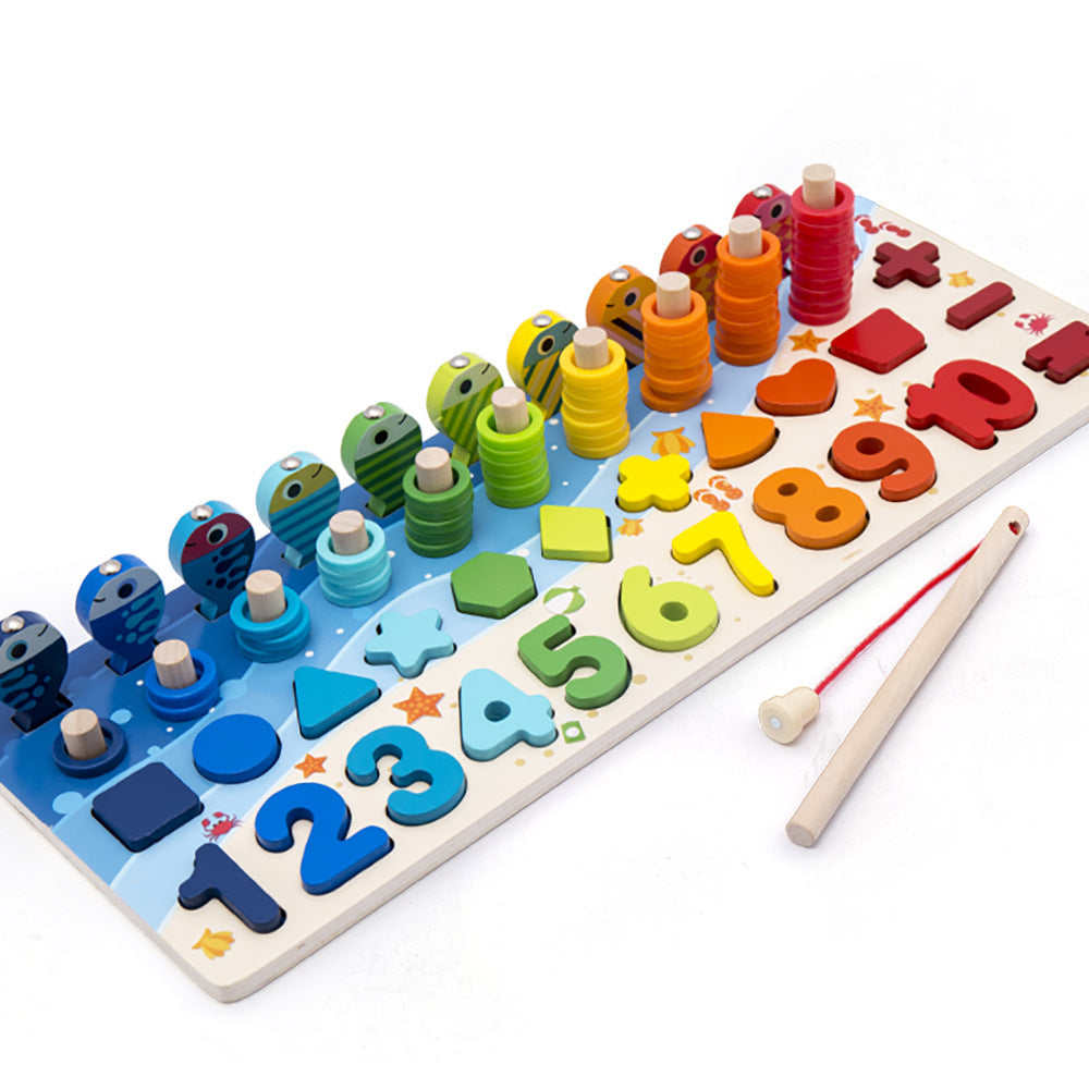 Five-in-One Wooden Educational Toy for Toddlers | Montessori Sorting Toy