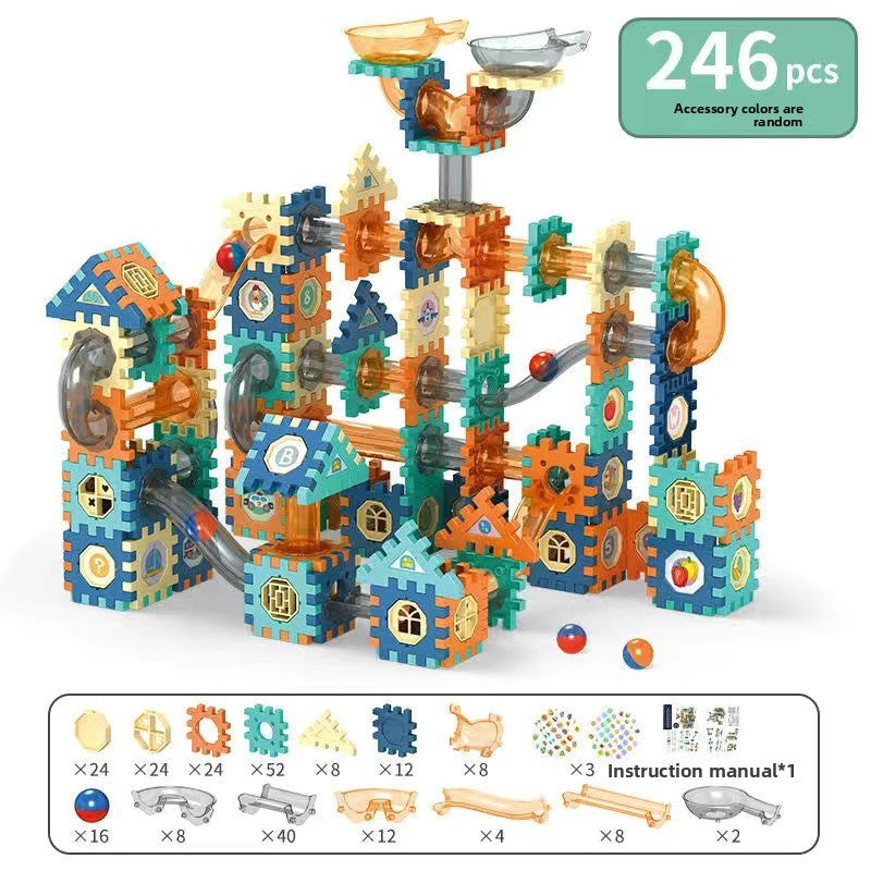 Ball Track Marble Run Building Set 246pcs
