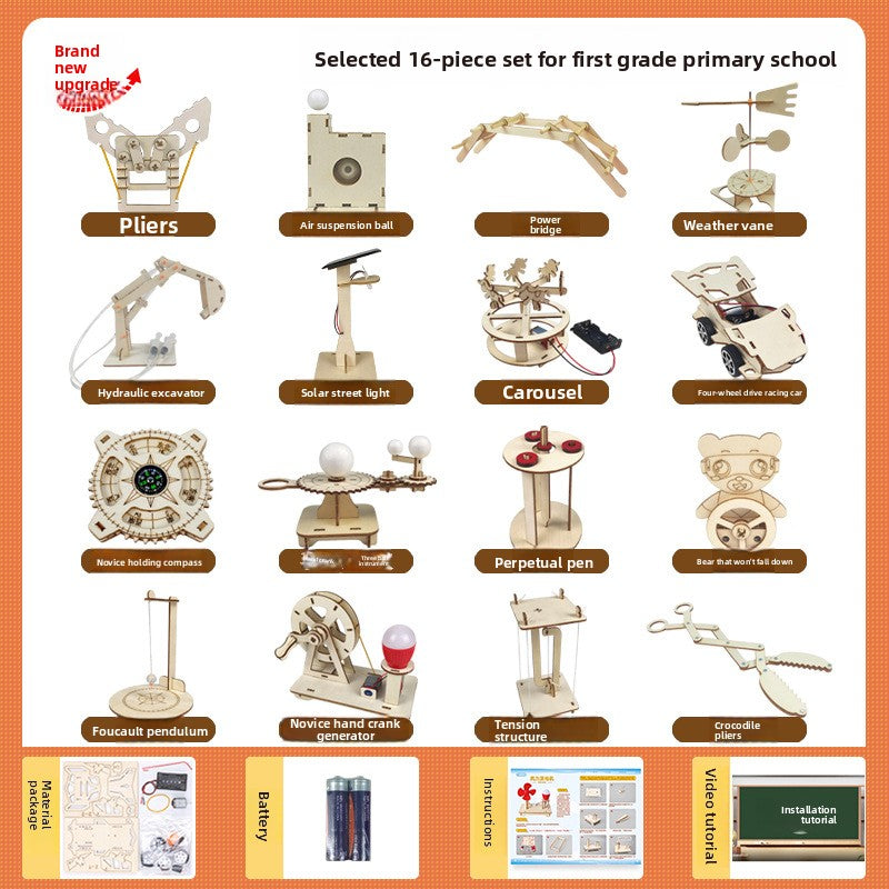 Science Experiment Kit for Kids First grade of elementary school 16-piec