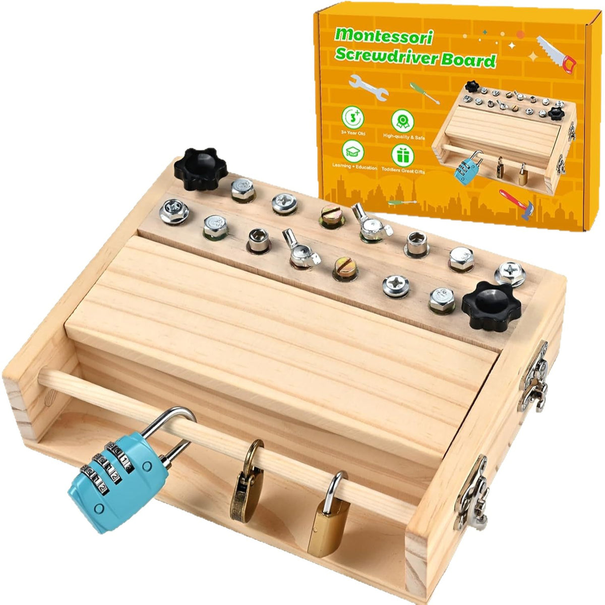 Montessori Screwdriver Skill Board for Kids