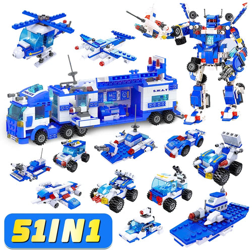 51-In-1 Robot Building Kit 700PCS for Kids STEM Building Toys Erector Set for Kids Engineering STEM Projects Construction Building Blocks Toys Gifts for Kids Kids Age 6+ Year Old