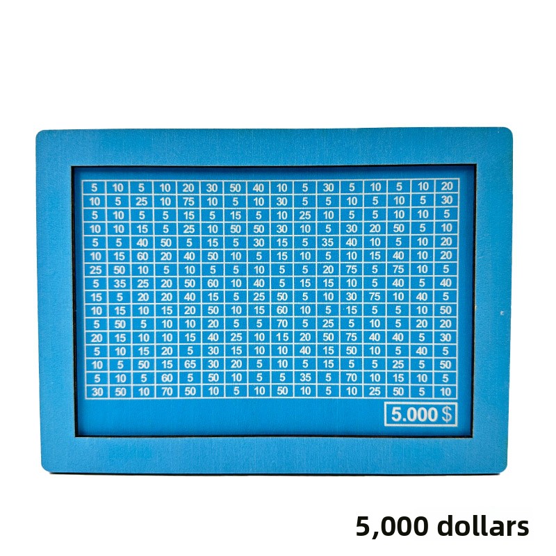 Wooden Goal Box with Counter blue 5000 free pen 17.2�12.5�6.5cm