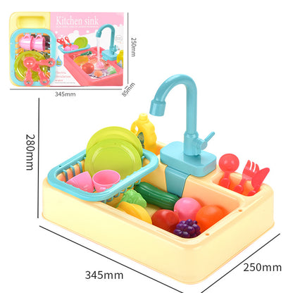 Electric Dishwasher Toy with Spray Function