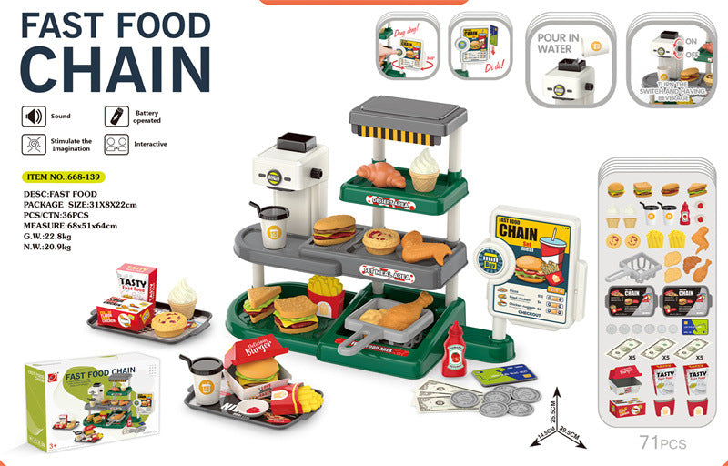 Coffee Machine Donut Shop Pretend Play Set