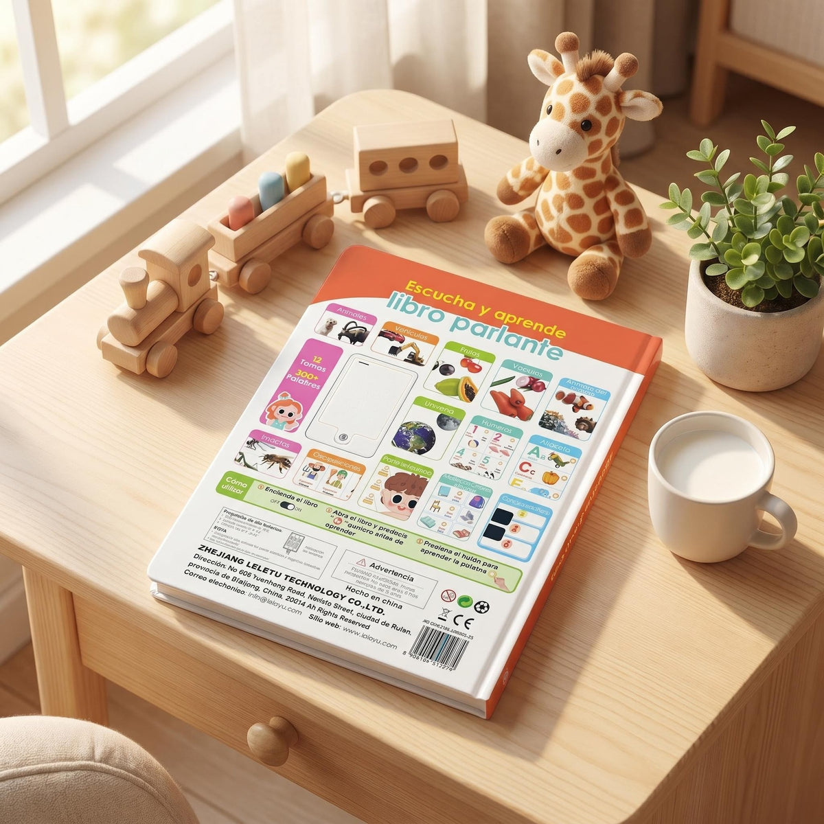 Spanish-English Bilingual Interactive Learning Book for Children