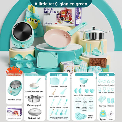 Toy Kitchen Set for Pretend Cooking