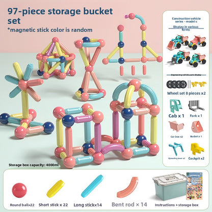 Magnetic STEM Building Blocks for Kids 97-piece set