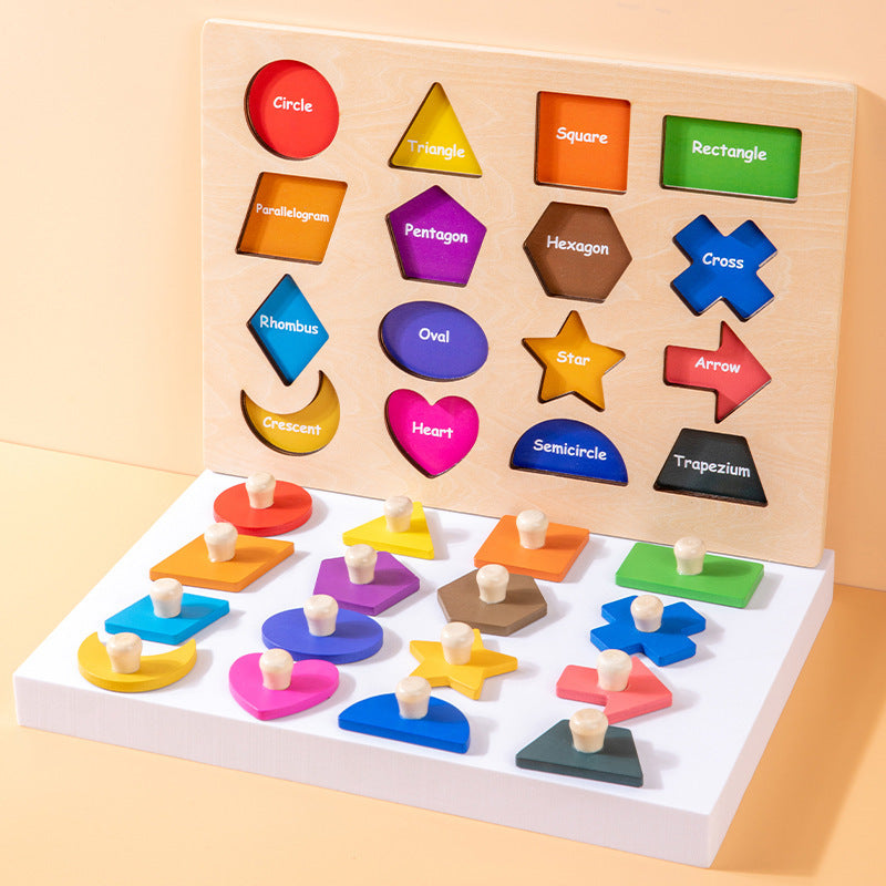 Montessori Magnetic Shape Puzzle Board for Kids