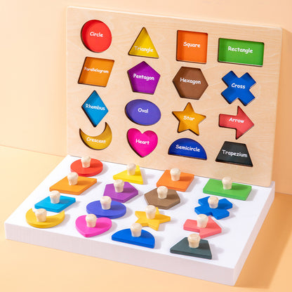 Montessori Magnetic Shape Puzzle Board for Kids