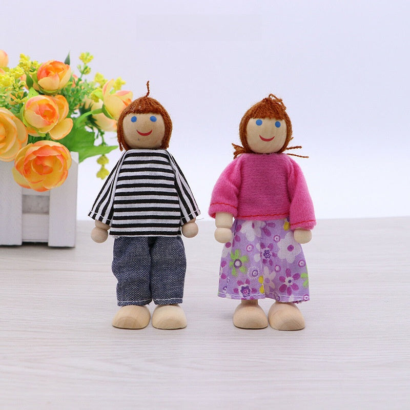 Wooden Articulated Family Dolls