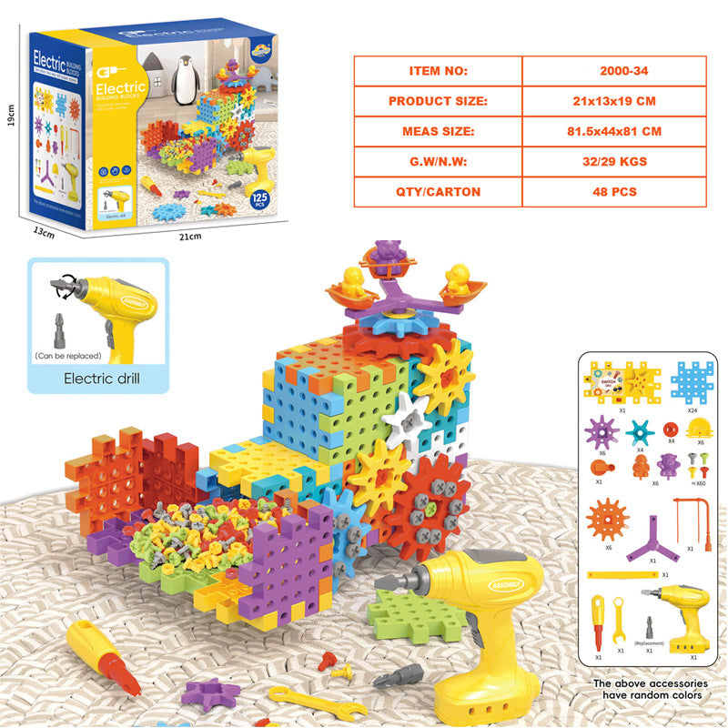 Electric Gear Building Blocks STEM Kit – 114–275 Pieces