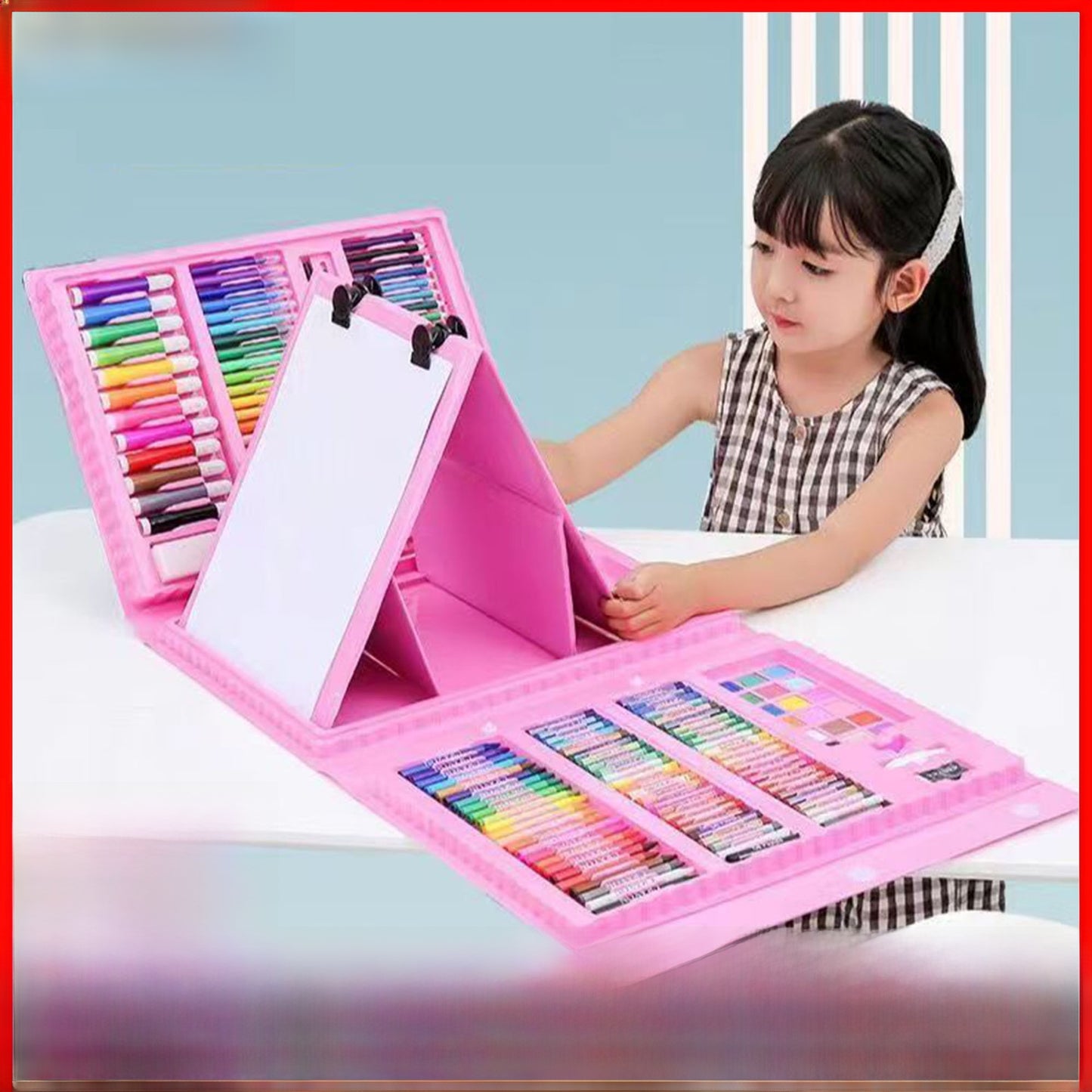 208-Piece Kids Art Set with Sketchpad