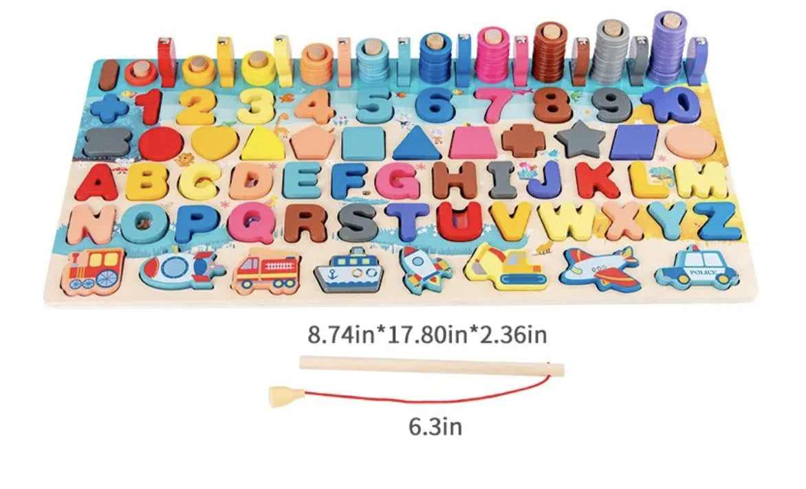 Grow & Glow: Baby Wooden Montessori Educational Toy - 7-in-1 Learning Adventure! 🌳🧠