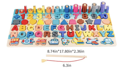 Grow & Glow: Baby Wooden Montessori Educational Toy - 7-in-1 Learning Adventure! 🌳🧠