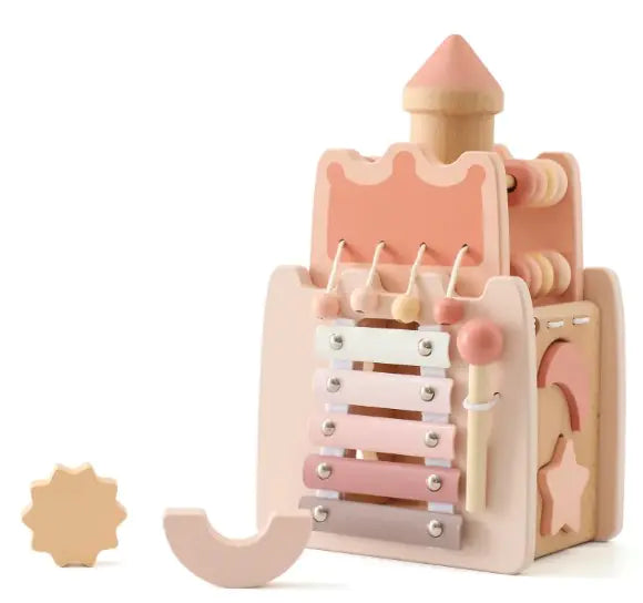 Grow & Discover: Montessori Wooden 5-in-1 Educational Toy! 🌳🧠🎶🧩