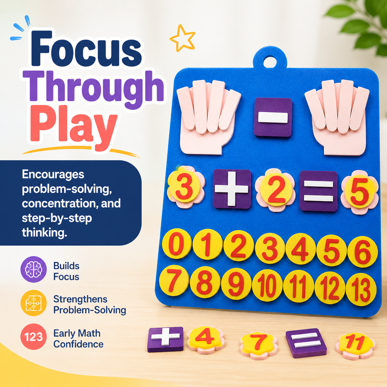 Colorful EVA counting and early math toy as a smart hands-on gift for little learners