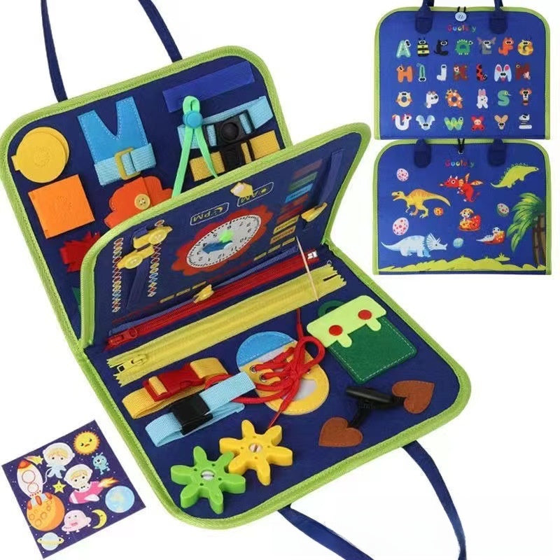 Montessori Felt Dressing Board – Pink or Blue