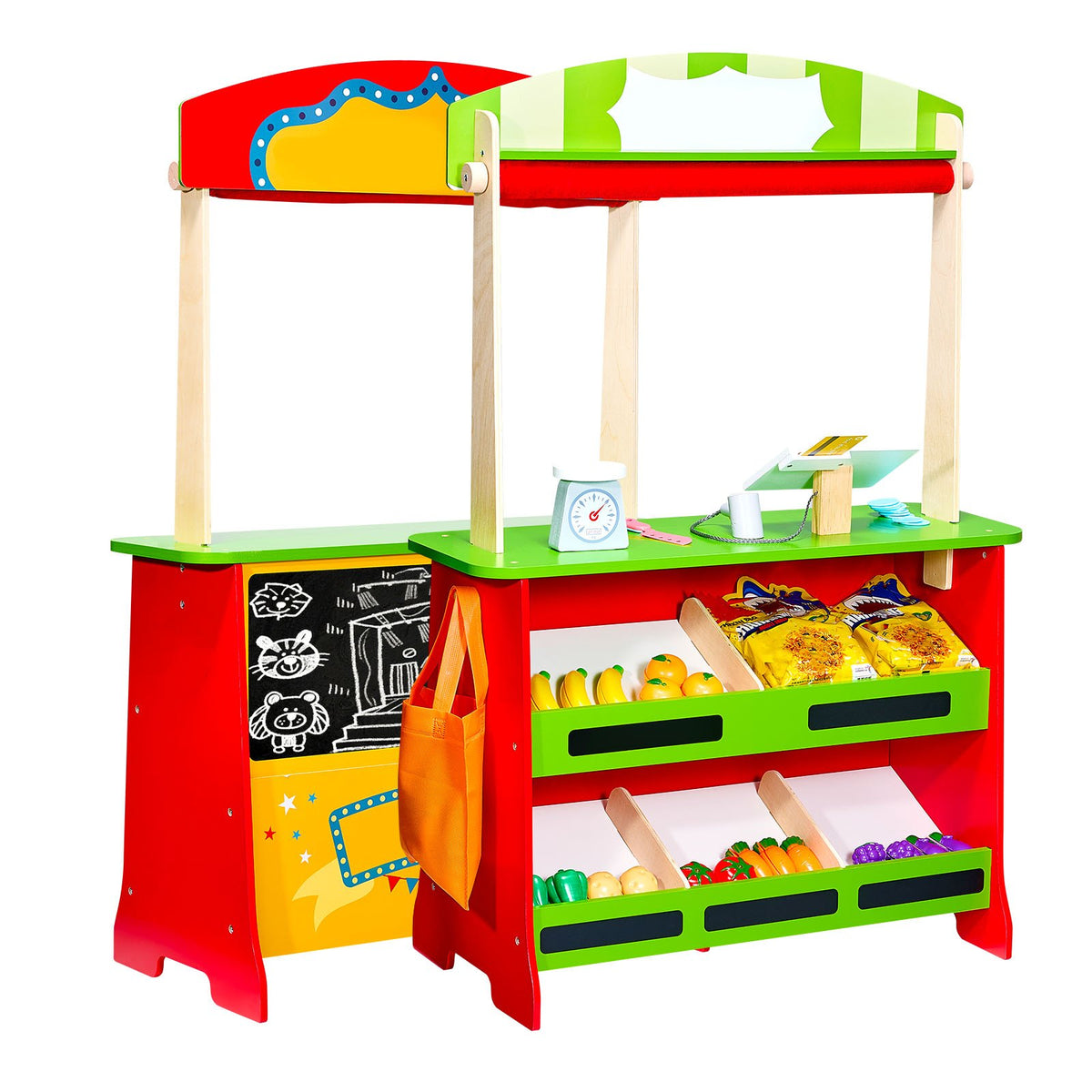 Wooden Puppet Theater and Play Store for Kids