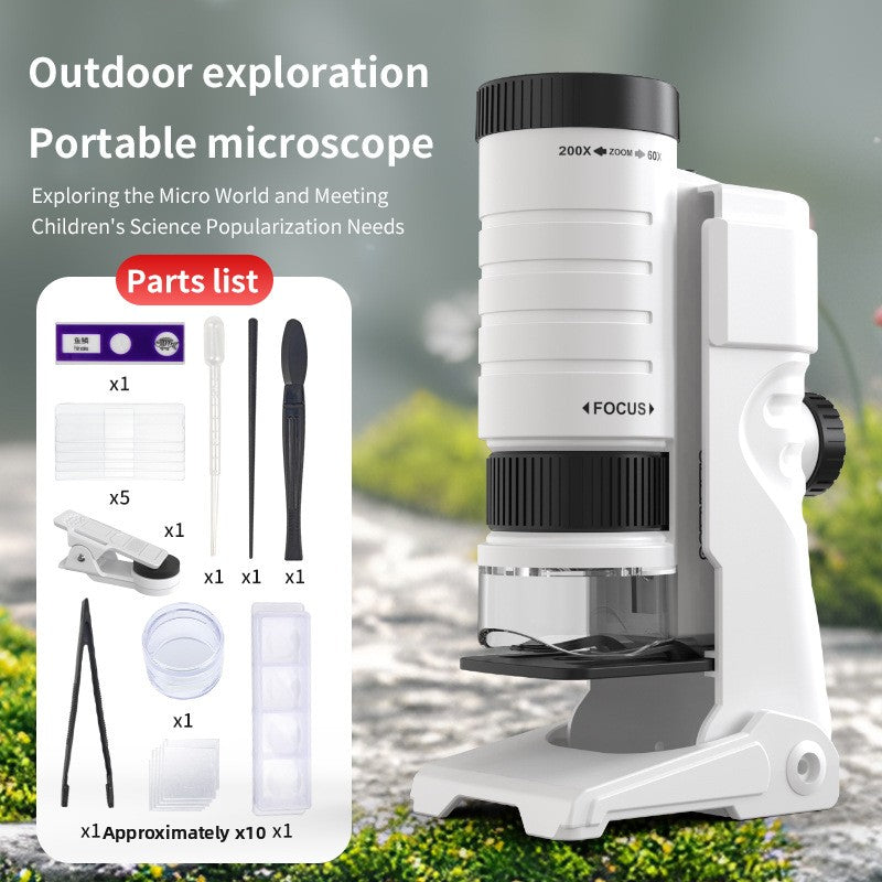 Handheld Portable Microscope for Students 200x Magnification
