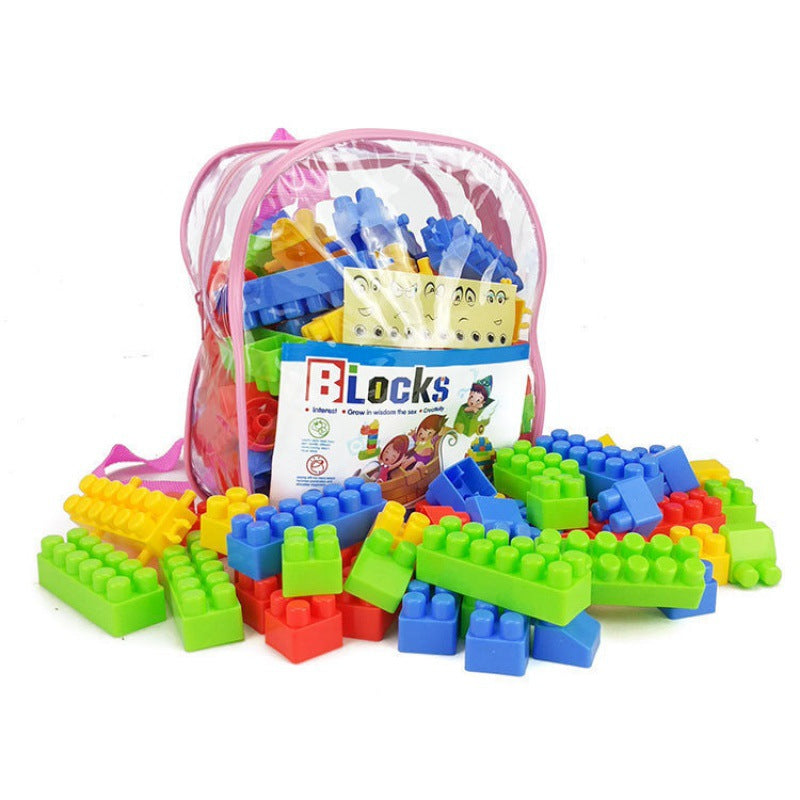 Large Particle Building Blocks for Kids 130 grains school bag 355g