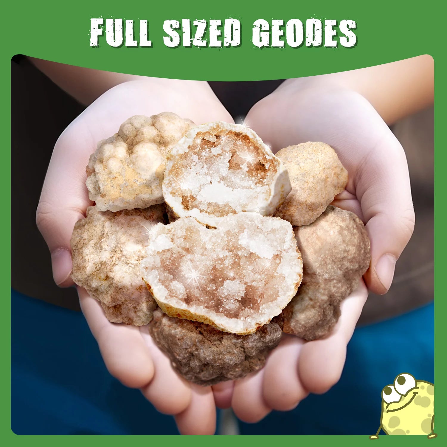 Geodes Kit, Break Open 10 Geodes, STEM Educational Geology Toys Science Kit ,Gift for Child Age 6+