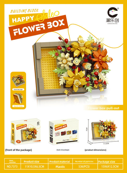 Mini Flower Bouquet Building Blocks Set 7373-Orange Fantasy Secret Language