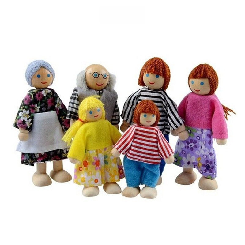 Wooden Articulated Family Dolls