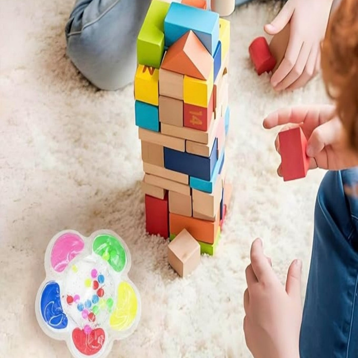 Five-Color Flower Bead Sorting Toy