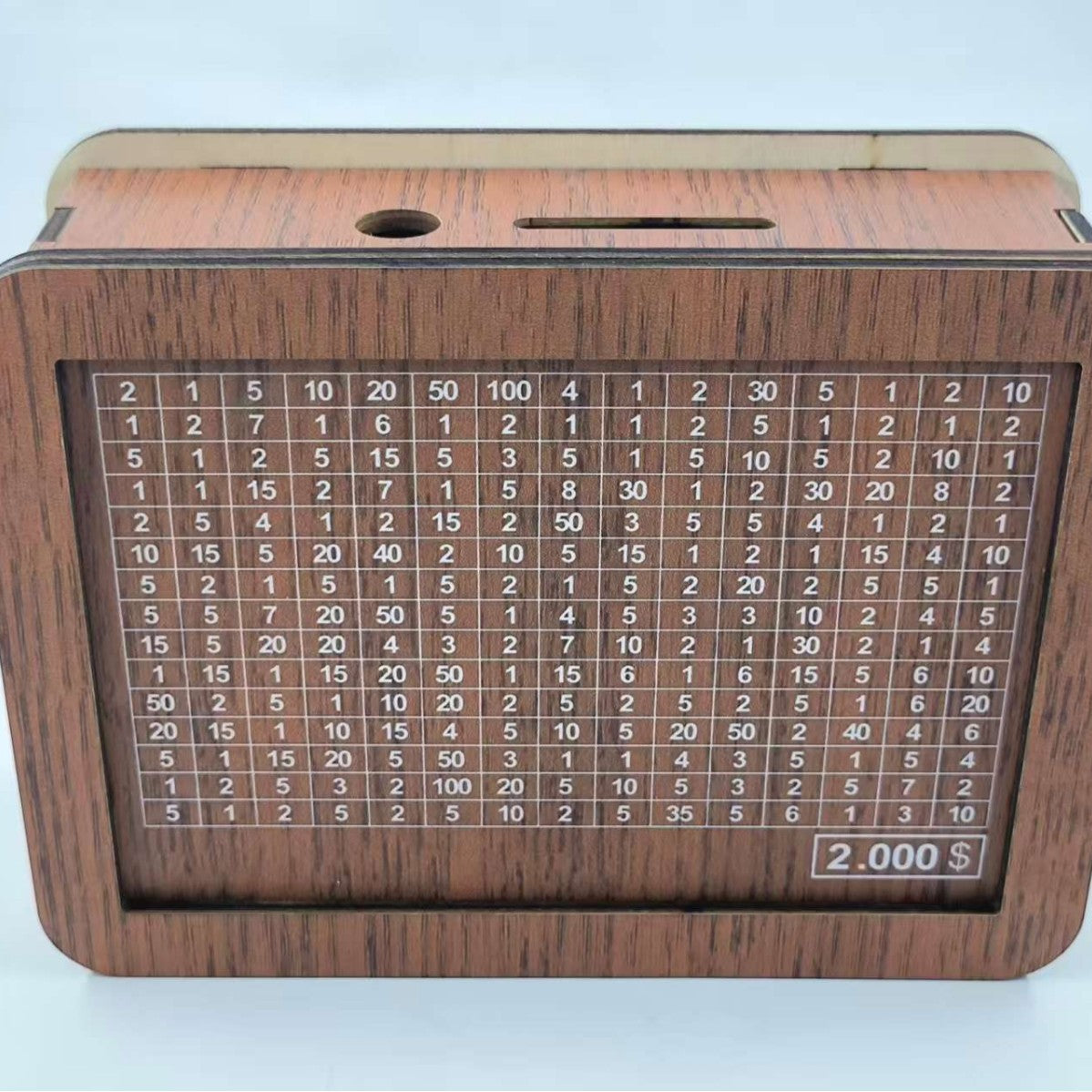 Wooden Goal Box with Counter light brown color 2000 free pen 17.2�12.5�6.5cm