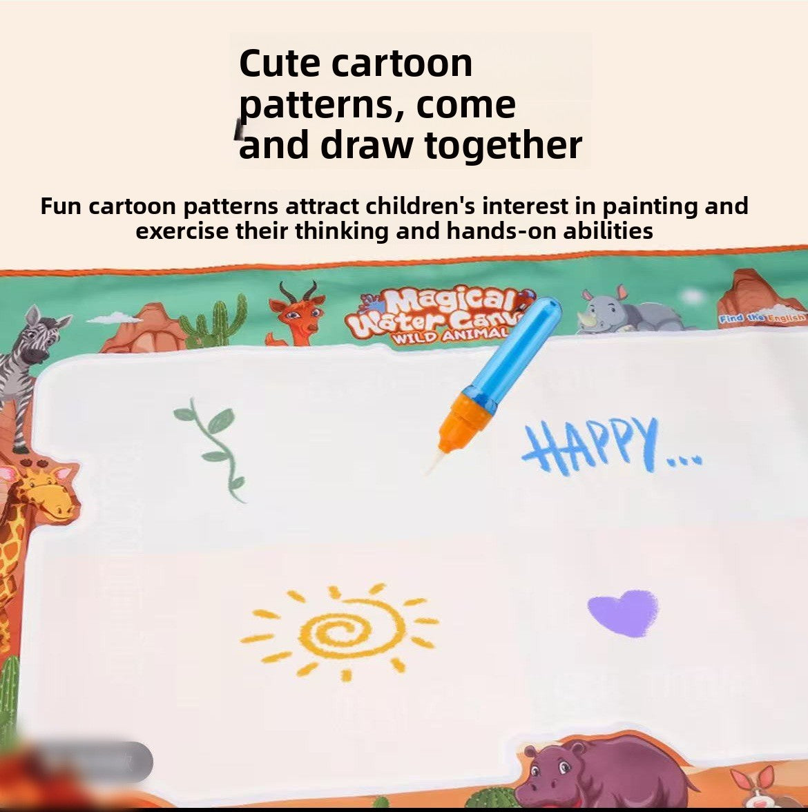 Reusable Magic Water Drawing Mat – Size and Theme Options