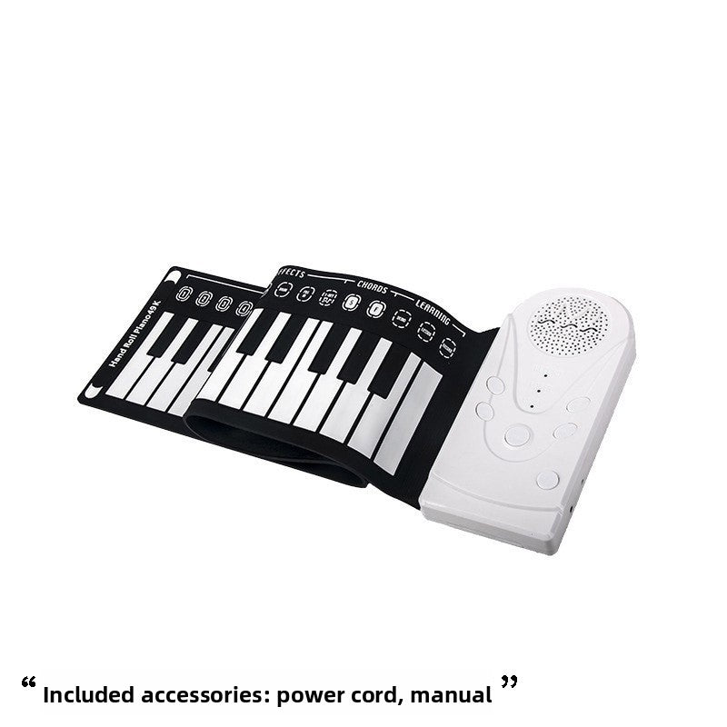 Portable Folding Piano for Kids Pear White