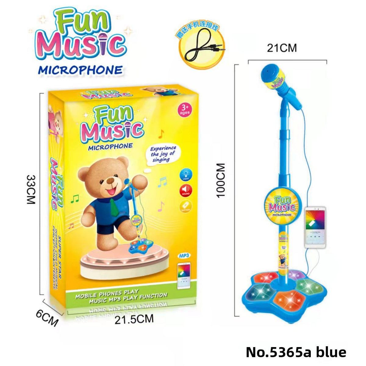 Kids Microphone Toy with LED Lights