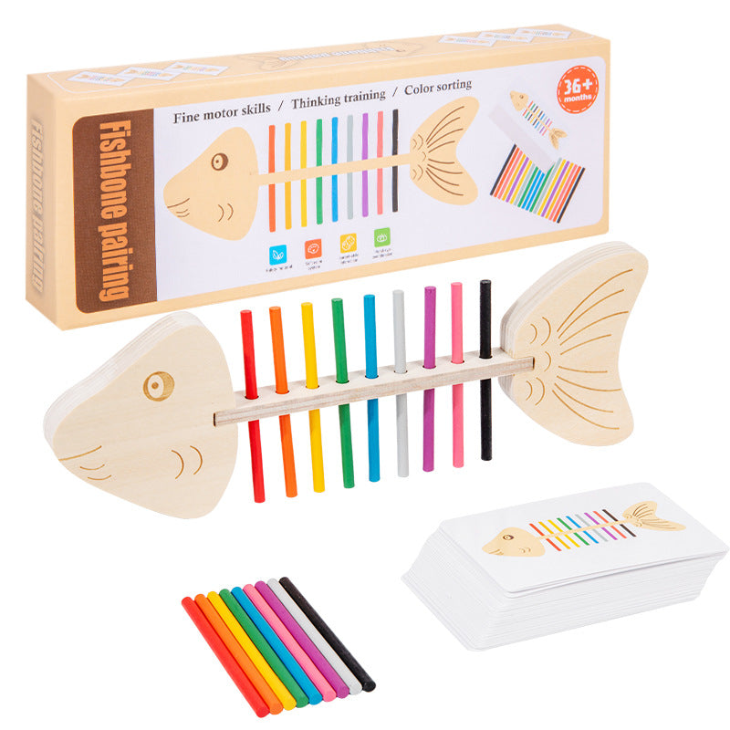 Montessori Fishbone Color Matching Toy