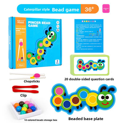 Montessori Bead Clip Toy for Fine Motor Skills