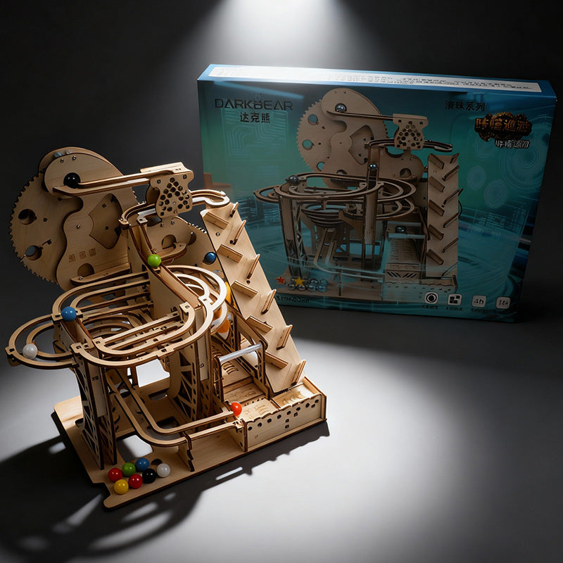 Wooden 3D Puzzle Building Kit for Kids Kada parade seven colorful beads version
