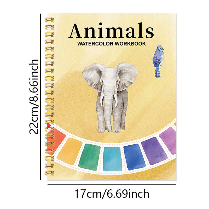 Watercolor Painting Workbook with Paint Box