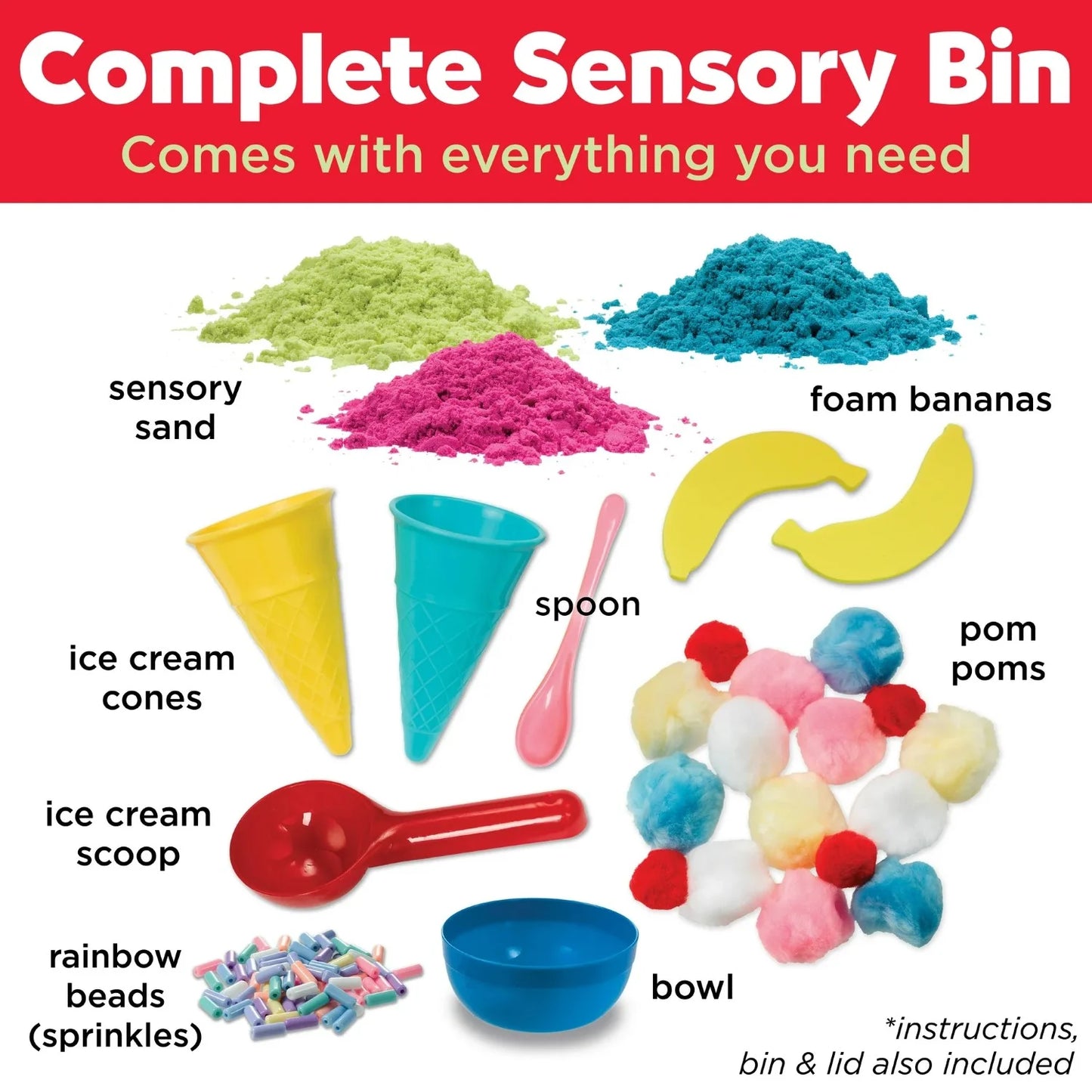 6280000 Sensory Bin Ice Cream Shop- Child Sensory Toy for Boys and Girls