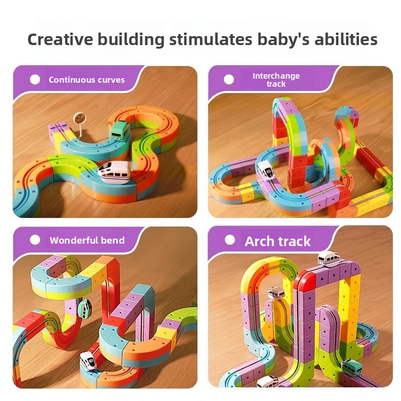 Electric Train Building Blocks for Kids