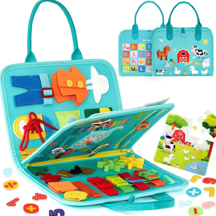 Master Skills: Felt Educational Toy Board for Kids - Interactive Learning! 🌈🧠