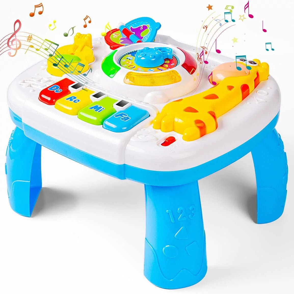 Baby Toys 6 to 12 Months, Musical Learning Table Baby Toys for 1 2 3 Year Old Boys Girls Early Education Activity Center Baby Toys 12-18 Months Kids Toddler Birthday Gifts